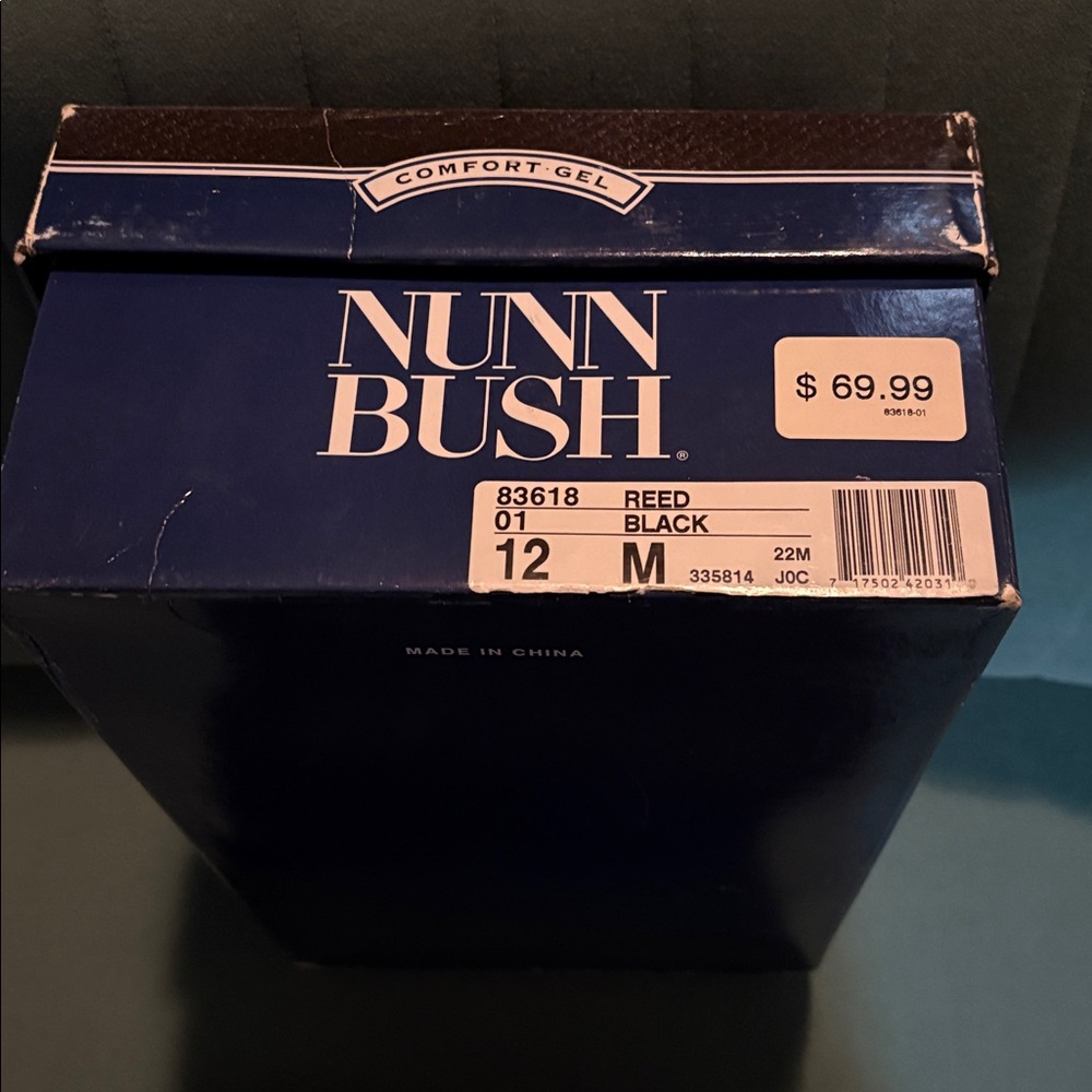 👟 Nunn Bush Comfort Gel Reed All Black Sneakers. 12 wide. New! - Picture 11 of 12